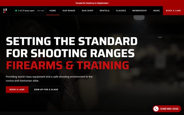 Shooters Lane landing page